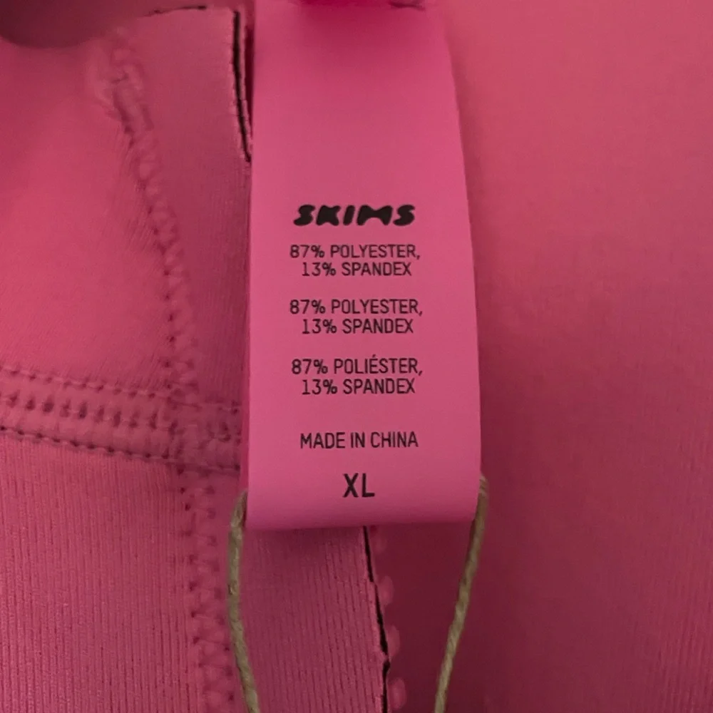 NWT Skims Swim Zipper Pink Cropped Top Size XL (top only)